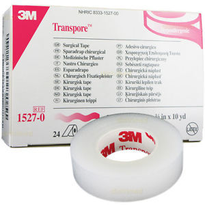3M 1527-0 |BX/24 3M TRANSPORE SURGICAL TAPE 1/2IN X 10 YRDS
