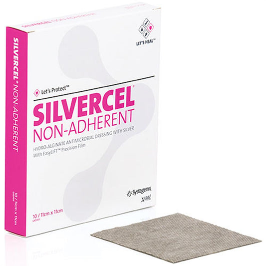 JNJ CAD7011 |BX/10 SILVERCEL NON-ADHERENT HYDRO-ALGINATE ANTIMICROBIAL DRESSING WITH SILVER 11CM X11CM