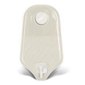 SQU 401544 |Natura® Two-Piece Urostomy Pouch, Flange 1-3/4" (45mm), Transparent 10" (25.4cm), Accuseal® Tap - Box of 10