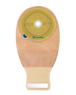 SQU 416908 |Esteem®+ One-Piece Stomahesive® Skin Barrier, Cut-to-Fit Stoma Opening up to 4" (100mm), Drainable Pouch, Transparent 14" (35.5cm), InvisiClose® - Box of 10