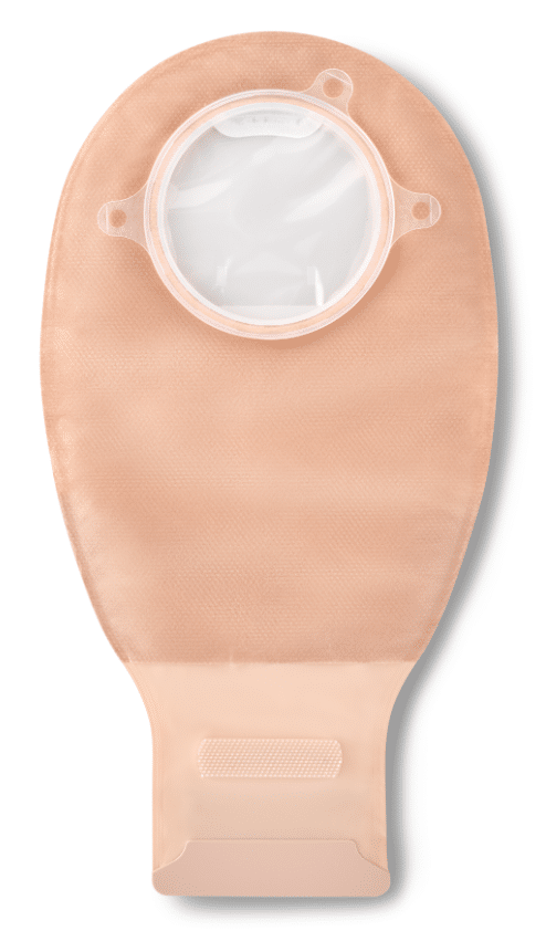 SQU 421747 |Natura® Two-Piece Drainable Pouch, Flange 1-3/4" (45mm), Opaque with Easy-View Window 12" (30.5cm), InvisiClose® - Box of 10