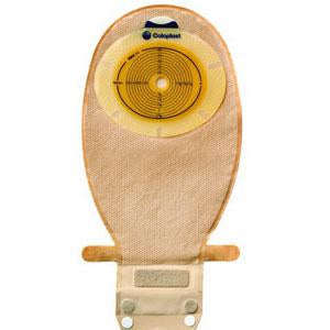 COL 15533 |SenSura® One-Piece Drainable Pouch with Easiclose WIDE-Outlet, Opaque 12" (30cm), Non-Convex, Stoma Opening 1-1/8" (30mm) - Box of 10