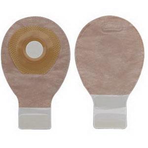HOL 88735 |Premier One-Piece Drainable Pouch, Pre-Cut Stoma Opening 1-3/8" (35mm), Beige 7" (18cm), Lock 'n Roll Closure - Box of 10