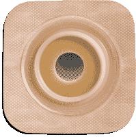 SQU 125277 |Natura® Flexible Stomahesive® Skin Barrier, 5" x 5" (12.5cm x 12.5cm) Tan, Pre-Cut Stoma Opening 1-3/4" (45mm), Flange 2-1/4" (57mm) - Box of 10