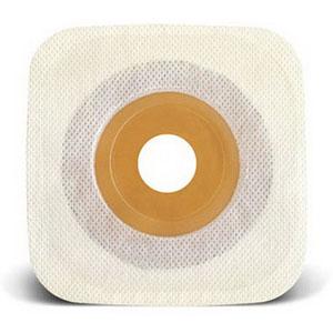SQU 405474 |Esteem synergy® Stomahesive® Skin Barrier, 4" x 4" (10cm x 10cm) White, Pre-Cut Stoma Opening 3/4" (19mm) - Box of 10