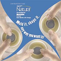 SQU 421034 |Natura® Stomahesive® Skin Barrier, Tan, Moldable Stoma Opening 7/8" - 1-1/4" (22mm - 33mm), Flange 2-1/4" (57mm) - Box of 10