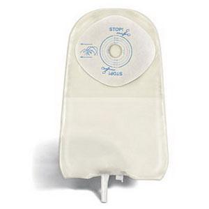 SQU 64927 |ActiveLife® One-Piece Stomahesive® Skin Barrier, Cut-to-Fit Stoma Opening 3/4" - 2-1/2" (19mm - 64mm), Urostomy Pouch, Transparent 9" (23cm), Bendable Tap - Box of 10